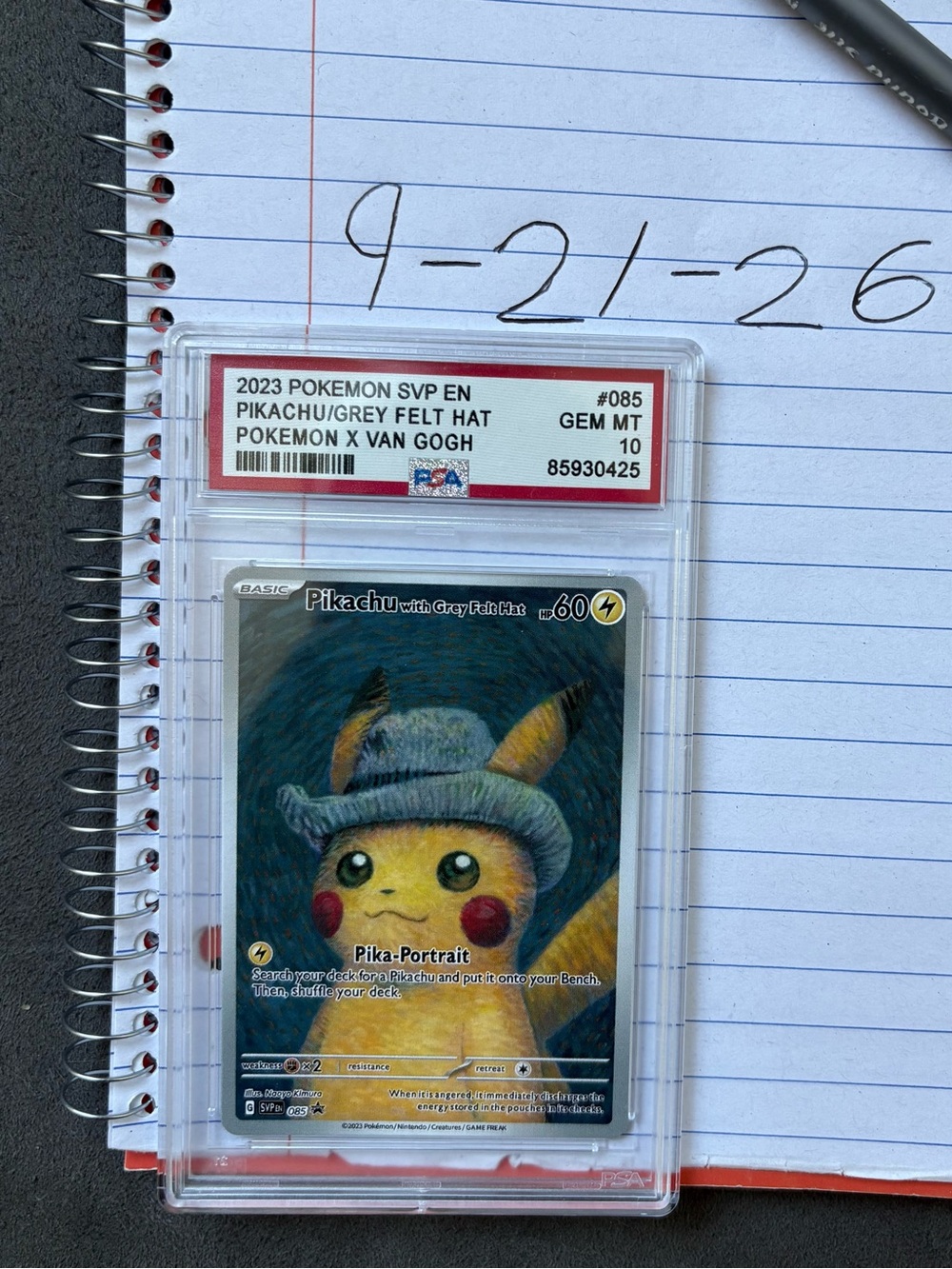 Pikachu with Gray Felt Hat Card – 2023 SVP EN #085